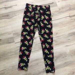 Women's Grinch Print Pajama Pants - Black
